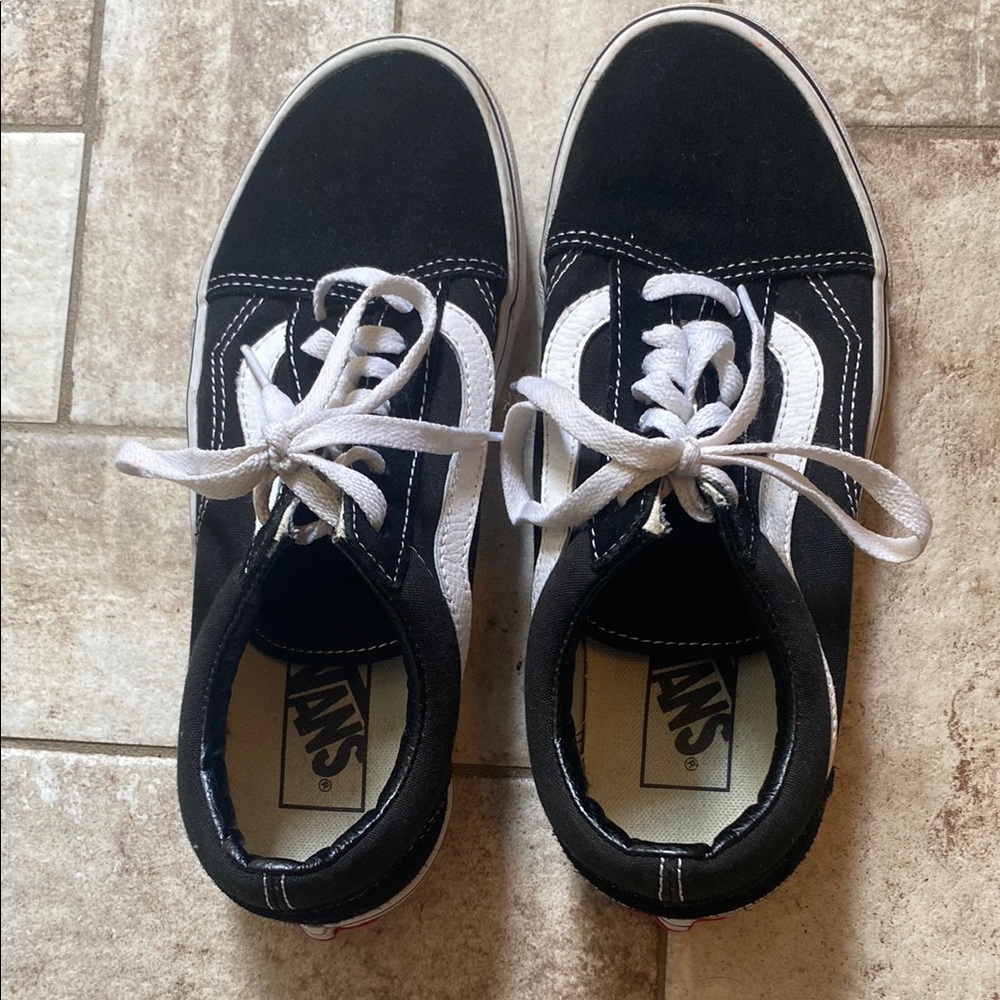 Vans Classic Black and White Low-Top Sneakers